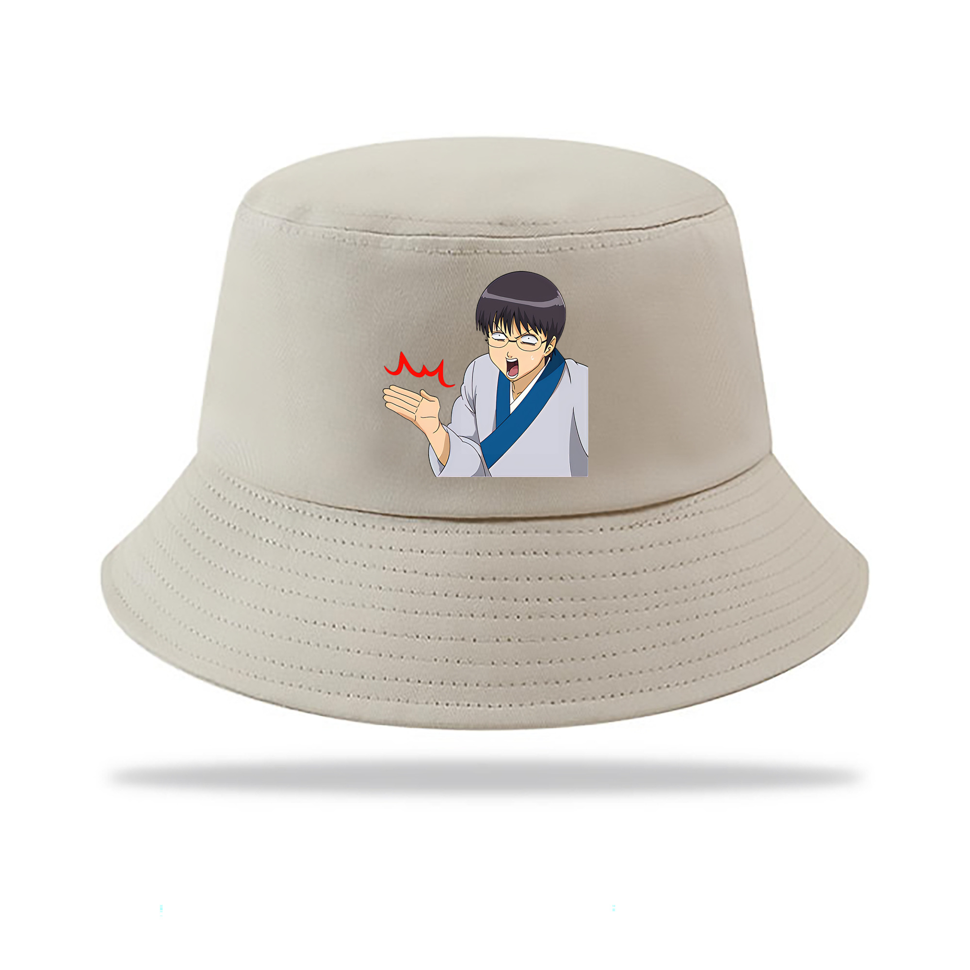 （画像用） ぎんたま 坂田銀時（さかたぎんとき） 神楽 志村新八（しむら しんぱち） GINTAMA Sakata Gintoki Kagura Shimura Shinpachi アウトドア日除けバケットハット